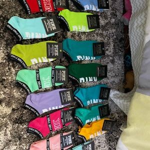 Victoria secret socks, collegiate collection, 15 pairs